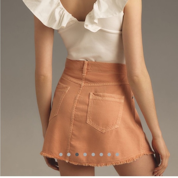 NWT Anthropologie PILCRO Pink/Rose Cotton-Lyocell Pleated Micro Denim Skirt 12 - Picture 13 of 16